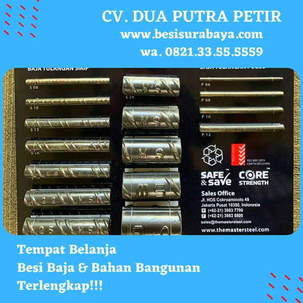 Besi Beton Polos Merk Master Steel ( MS ) Surabaya