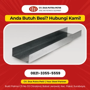 BAJA RINGAN U RUNNER 0.30MM - 0.60MM PANJANG 3MTR