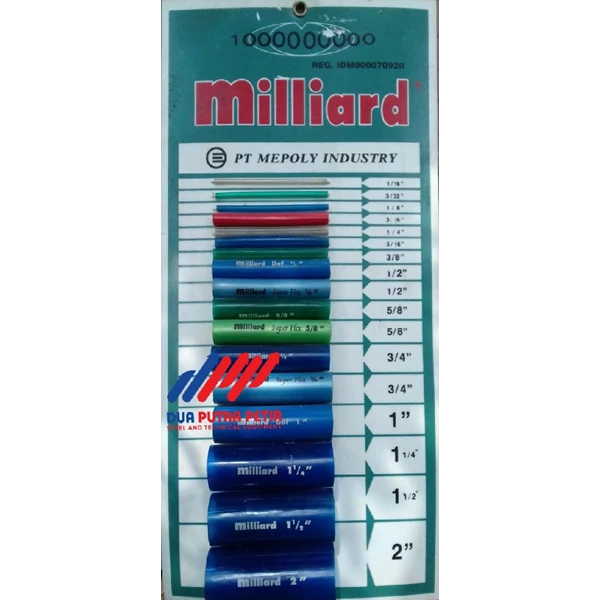 Milliard Water Hose Diameter 1/ 8" Inch 100 Meters/Roll