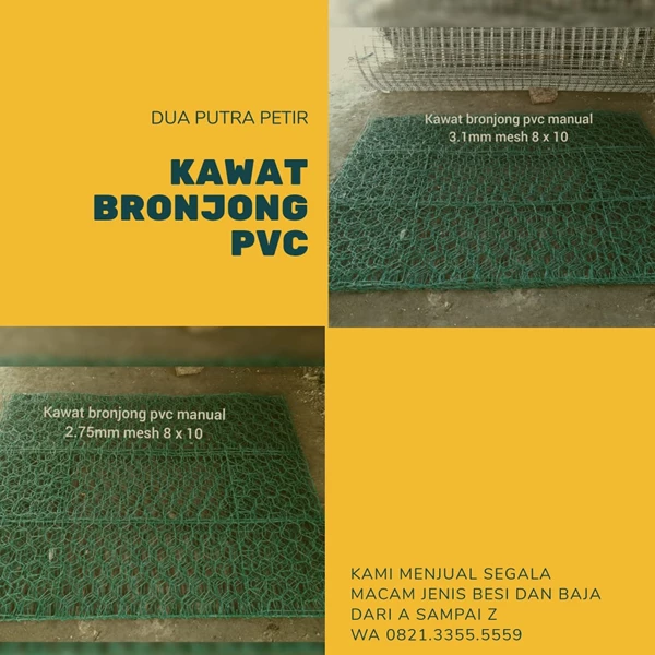 Kawat Bronjong PVC Manual 3.1mm Mesh 8 x 10