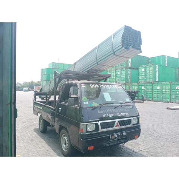 pipa besi kotak hitam dan galvanis terlengkap di Surabaya